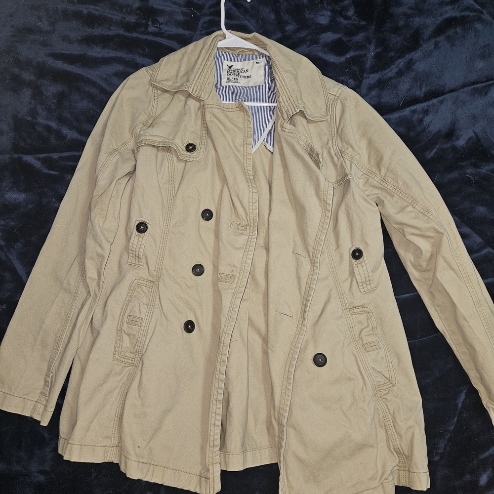 Long American Eagle Vintage Fit Trench Coat